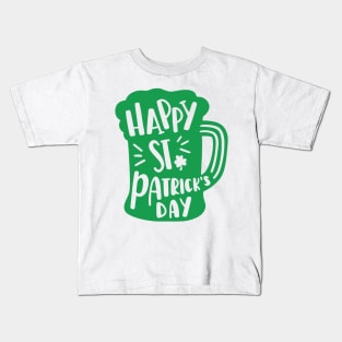 Happy St Patrick's Day Festive Beer Mug Kids T-Shirt